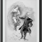 Pencil on Paper, Dark Surrealism, Gothic Renaissance, Bound Angels Series, original artwork for sale