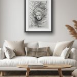 Silent Requiem Pencil on Paper, Dark Surrealism, Gothic Renaissance, Bound Angels Series, original artwork lifestyle